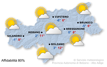 Nel corso della giornata più soleggiato