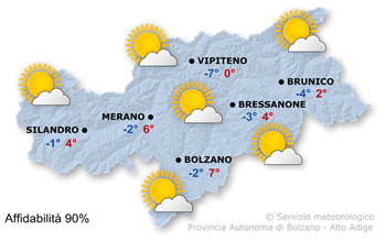 Tempo in prevalenza soleggiato